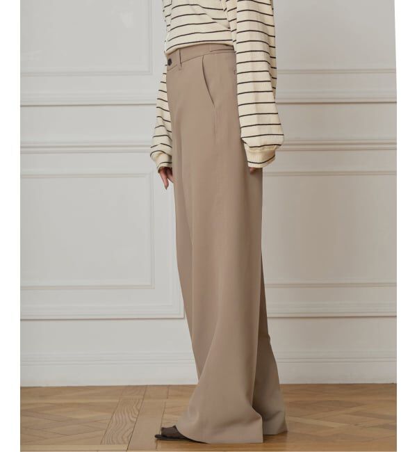 IENA LA BOUCLE「IENA LA BOUCLE ソフトダブルクロススラックス」|スラックス|