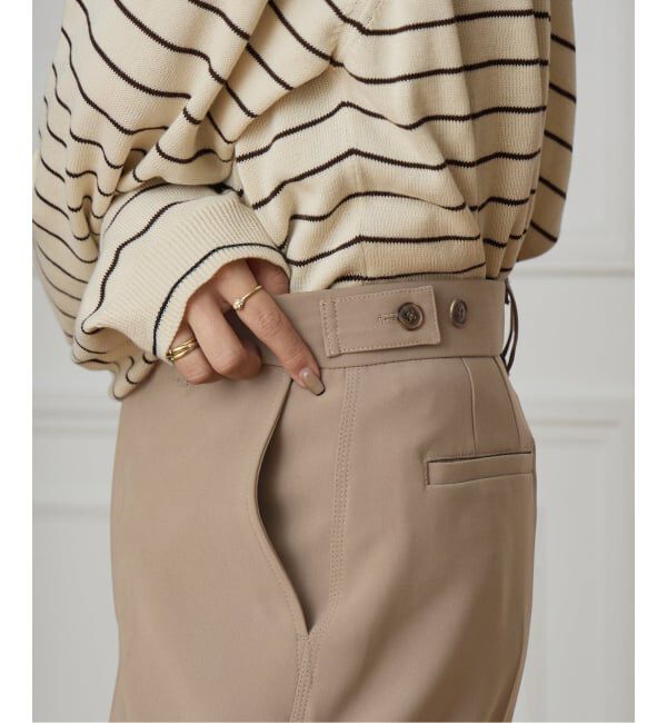 IENA LA BOUCLE「IENA LA BOUCLE ソフトダブルクロススラックス」|スラックス|