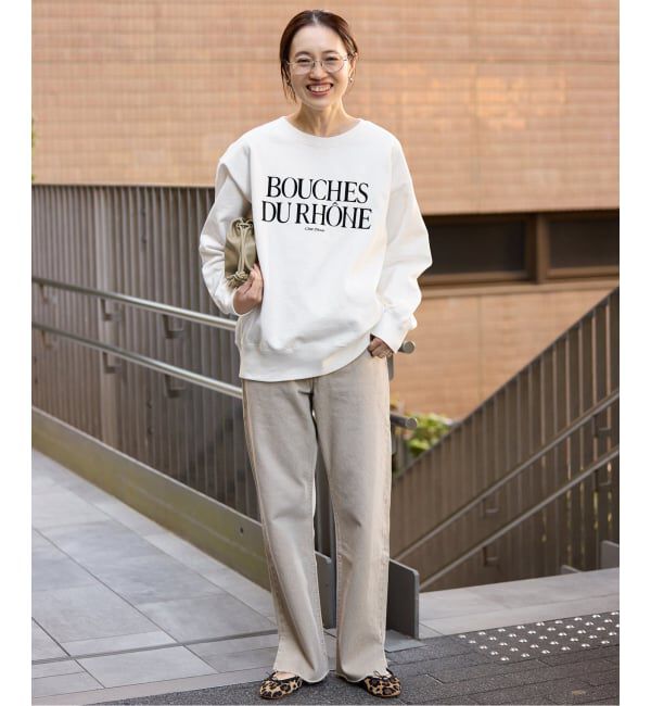 SLOBE IENA「《WEB限定/追加》フロッキープリントオーバースウェット」|スウェット・ジャージ|