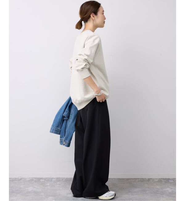 SLOBE IENA「《WEB限定/追加》フロッキープリントオーバースウェット」|スウェット・ジャージ|