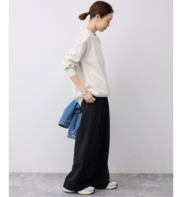 SLOBE IENA「《WEB限定/追加》フロッキープリントオーバースウェット」|スウェット・ジャージ|