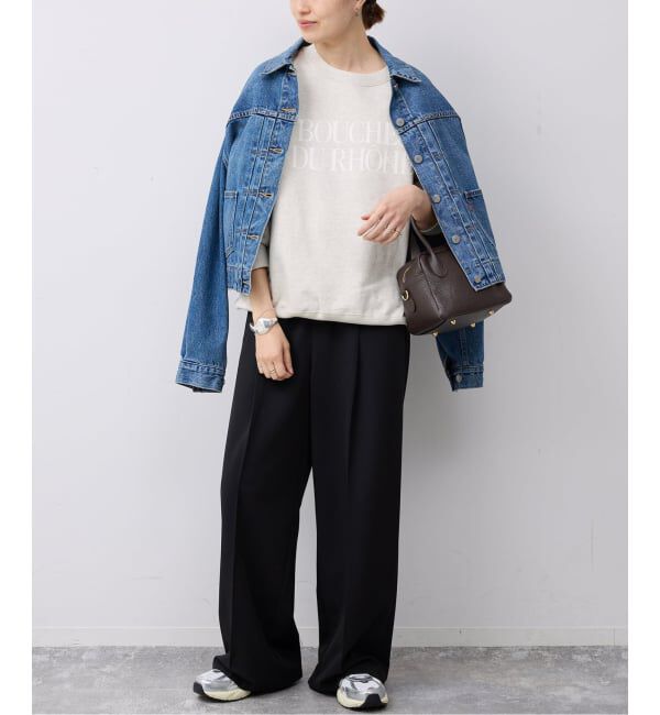 SLOBE IENA「《WEB限定/追加》フロッキープリントオーバースウェット」|スウェット・ジャージ|