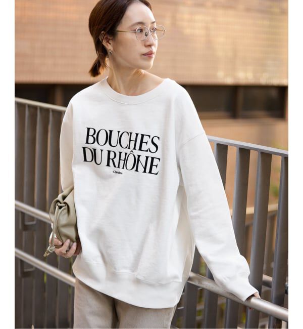 SLOBE IENA「《WEB限定/追加》フロッキープリントオーバースウェット」|スウェット・ジャージ|