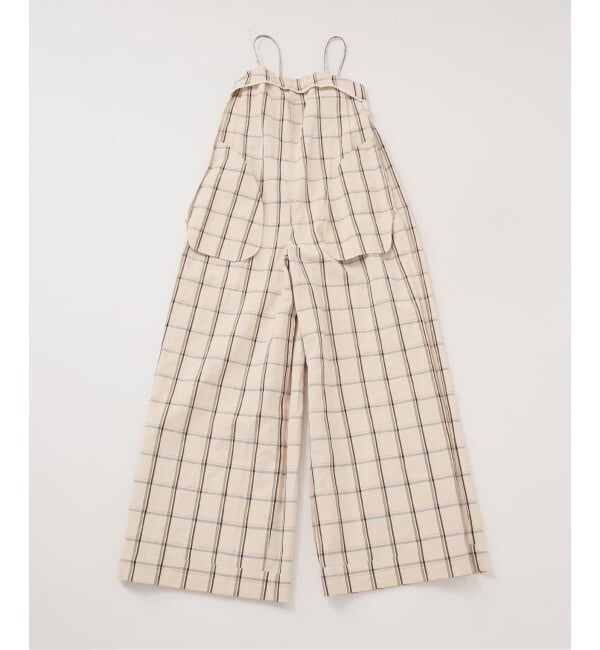 IENA LA BOUCLE「IENA LA BOUCLE P/Lチェックベアオールインワン」|オールインワン|