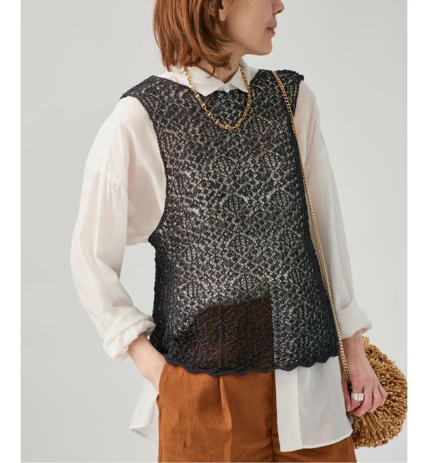 VERMEIL par iena「ENRICA エンリカ レース柄ニット KNIT225」|ニット・セーター|