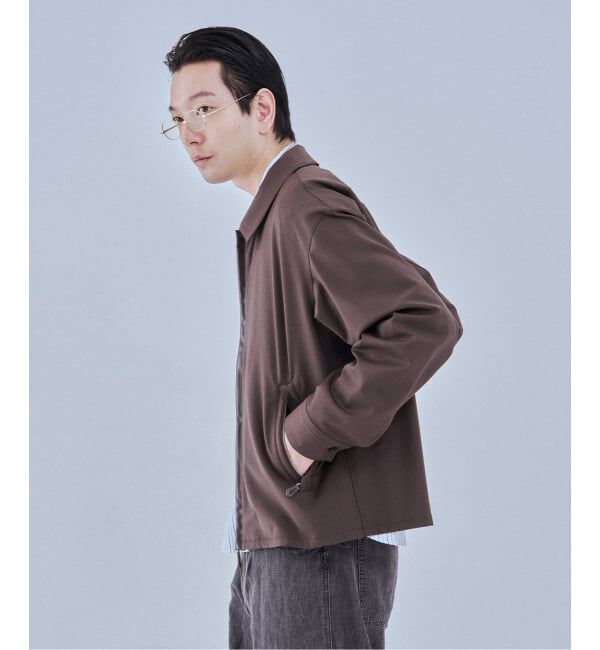 EDIFICE「LEATHER-TRIMMED シャツ ジャケット」|その他|