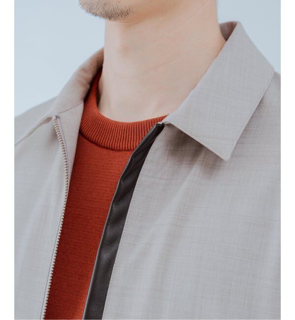EDIFICE「LEATHER-TRIMMED シャツ ジャケット」|その他|