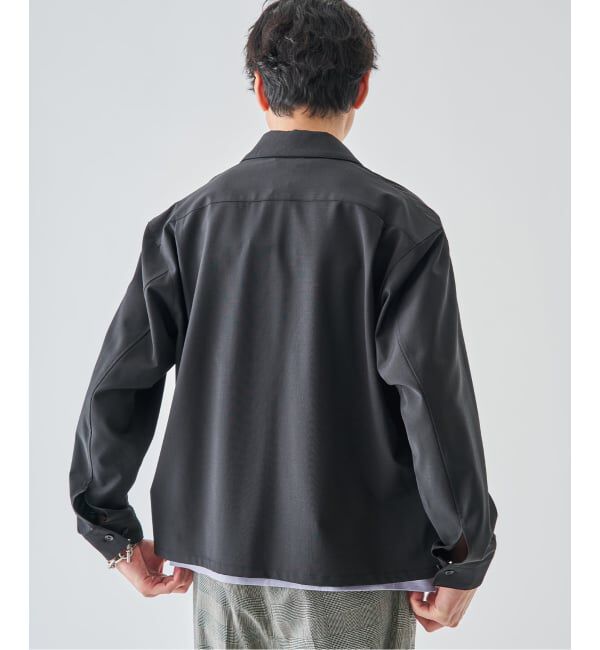 EDIFICE「LEATHER-TRIMMED シャツ ジャケット」|その他|