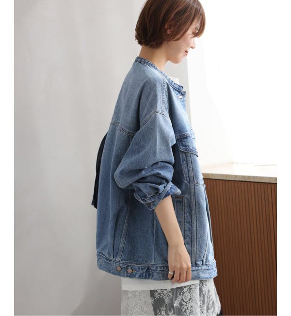 JOURNAL STANDARD relume「別注【LEVI&rsquo;S】COLLARLESS XL TRUCKER：デニムジャケット」|デニムジャケット|