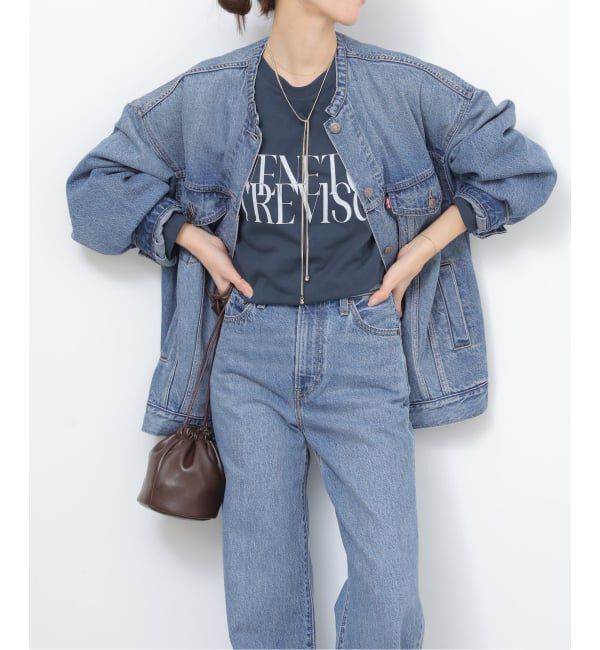 JOURNAL STANDARD relume「別注【LEVI&rsquo;S】COLLARLESS XL TRUCKER：デニムジャケット」|デニムジャケット|