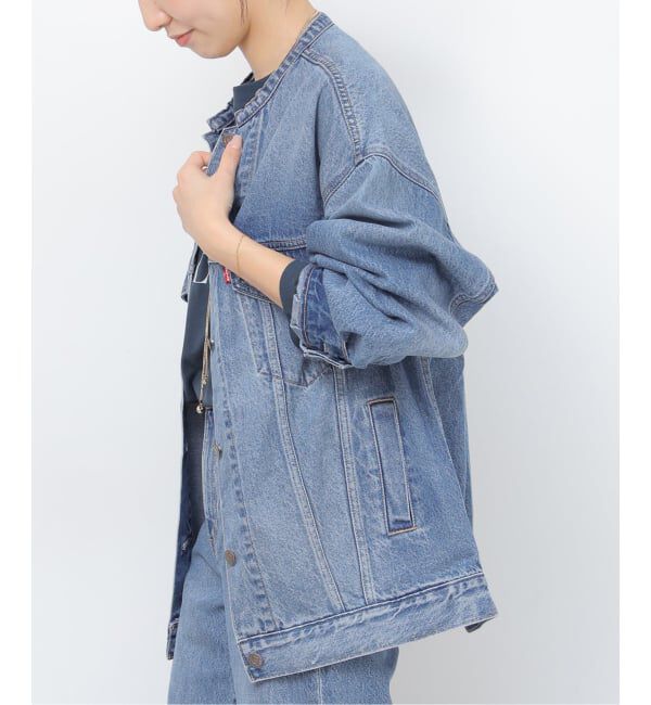 JOURNAL STANDARD relume「別注【LEVI&rsquo;S】COLLARLESS XL TRUCKER：デニムジャケット」|デニムジャケット|