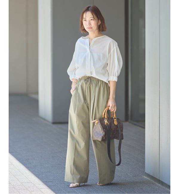 journal standard L'essage「《追加》オーガンジーニュアンスノーカラーシャツ」|シャツ・ブラウス|