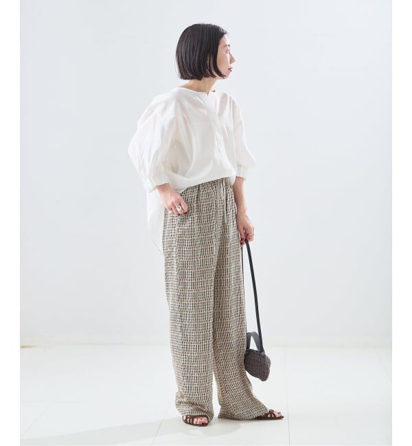 journal standard L'essage「《追加》オーガンジーニュアンスノーカラーシャツ」|シャツ・ブラウス|