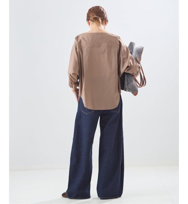 journal standard L'essage「《追加》オーガンジーニュアンスノーカラーシャツ」|シャツ・ブラウス|