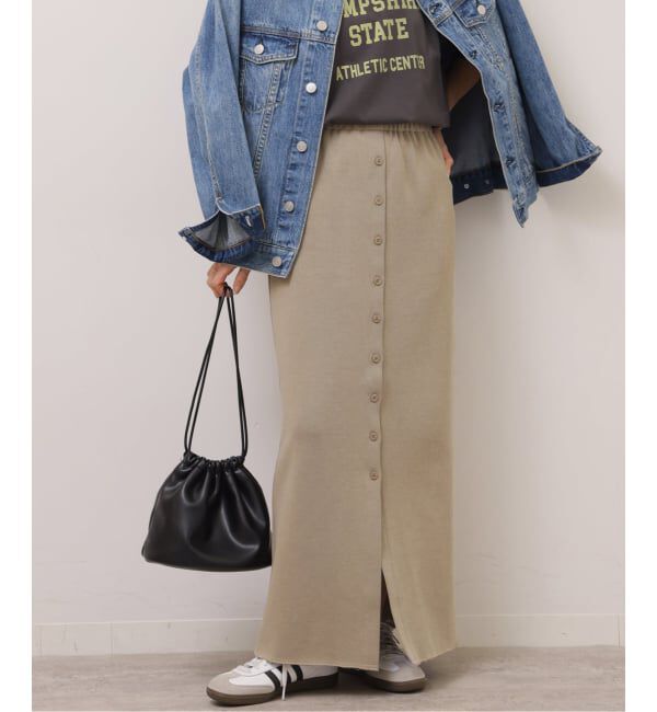 JOURNAL STANDARD relume「フロントボタンカットイージースカート」|スカート|グレー