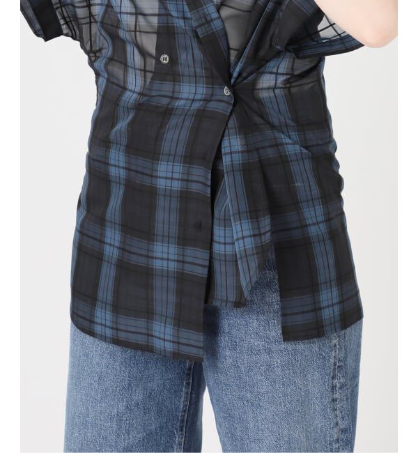 journal standard L'essage「《予約》シアーチェック/無地ツイストシャツ」|シャツ・ブラウス|