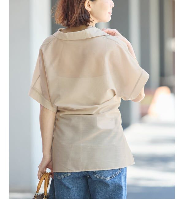 journal standard L'essage「《予約》シアーチェック/無地ツイストシャツ」|シャツ・ブラウス|