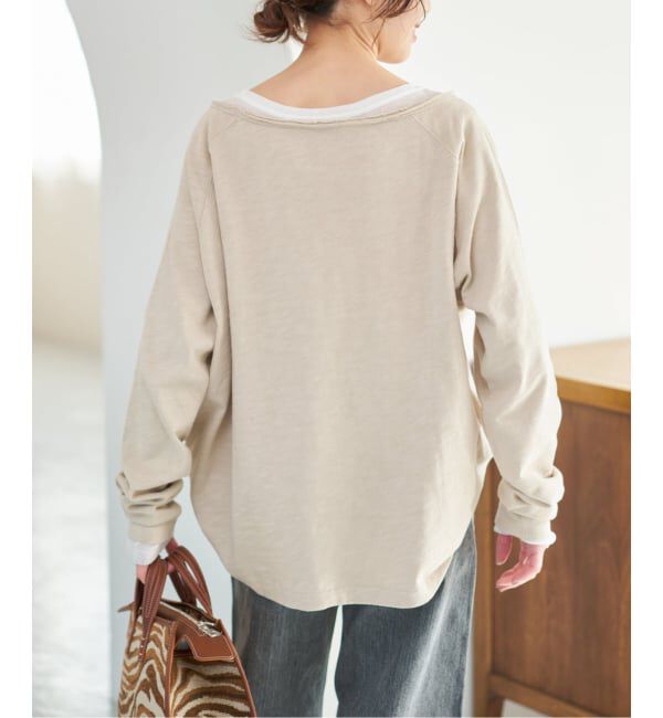 Spick and Span「《WEB限定 / 追加》コットンスラブクルーネックプルオーバー」|Tシャツ・カットソー|