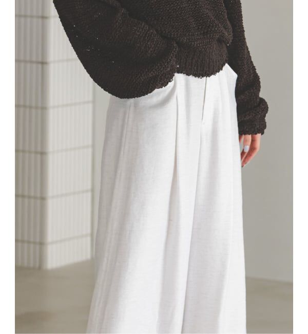 NOBLE「《セットアップ対応》ファジーリネンフラップフレアパンツ」|スラックス|