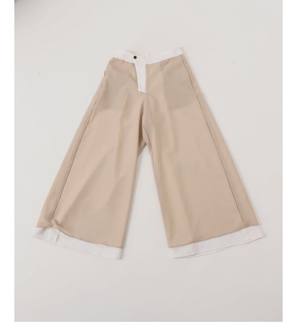 NOBLE「《セットアップ対応》ファジーリネンフラップフレアパンツ」|スラックス|