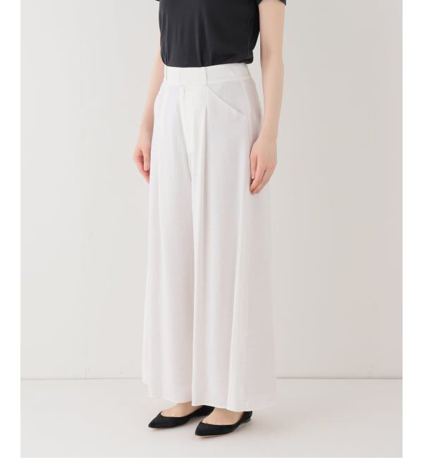 NOBLE「《セットアップ対応》ファジーリネンフラップフレアパンツ」|スラックス|