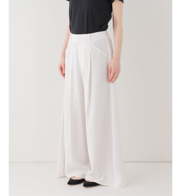 NOBLE「《セットアップ対応》ファジーリネンフラップフレアパンツ」|スラックス|