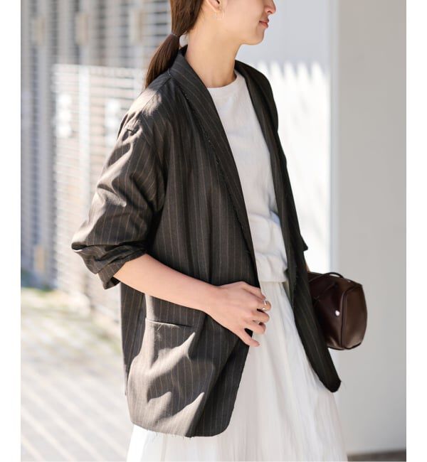 FRAMeWORK「TOPカラーボタンレスジャケット」|その他|