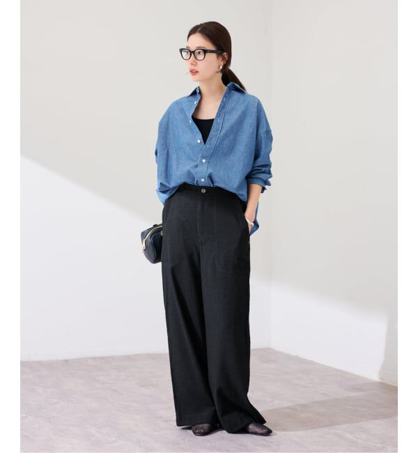 FRAMeWORK「ヴィンテージネップクロスパンツ」|スラックス|