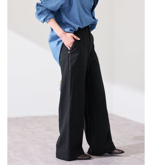 FRAMeWORK「ヴィンテージネップクロスパンツ」|スラックス|