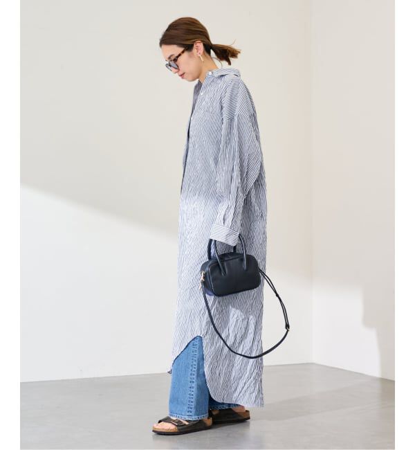 FRAMeWORK「ワッシャーストライプシャツドレス」|ワンピース|