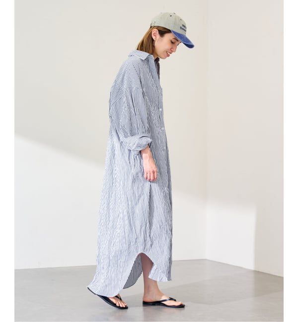 FRAMeWORK「ワッシャーストライプシャツドレス」|ワンピース|