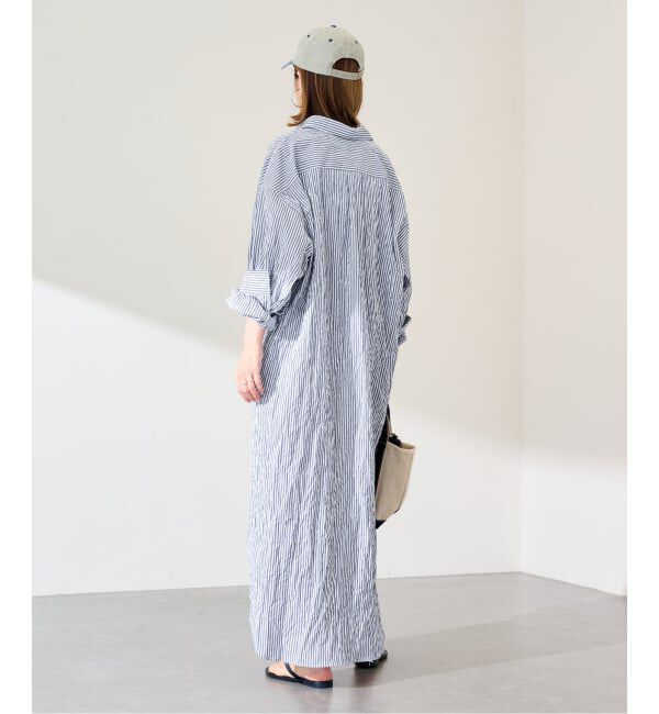 FRAMeWORK「ワッシャーストライプシャツドレス」|ワンピース|