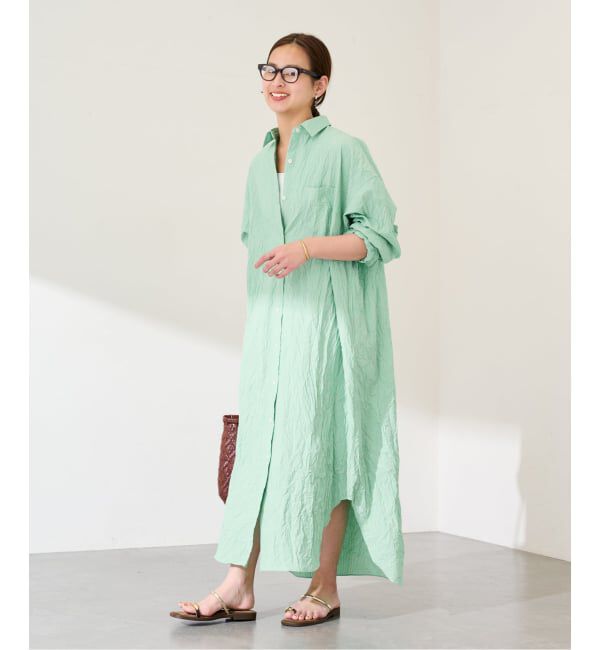 FRAMeWORK「ワッシャーストライプシャツドレス」|ワンピース|