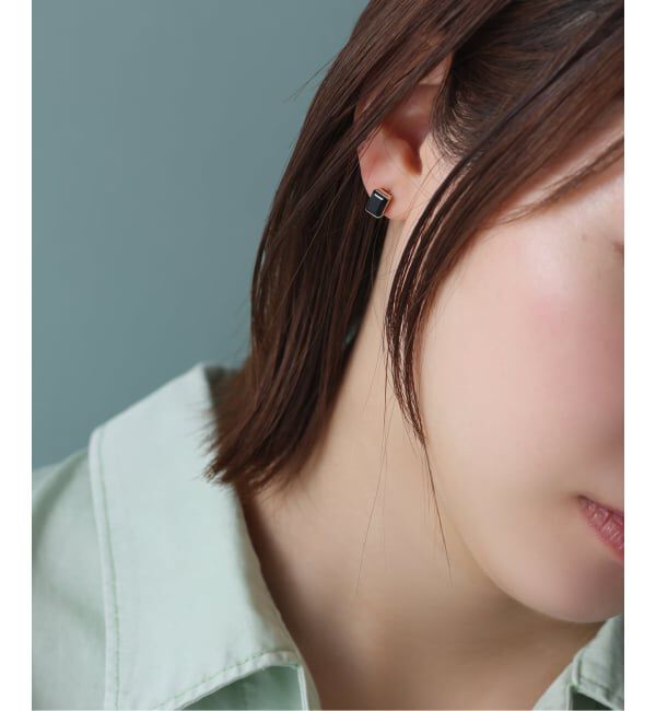 Lilas by Spick&Span「オクタゴンオニキスピアス K10（両耳）」|ピアス|