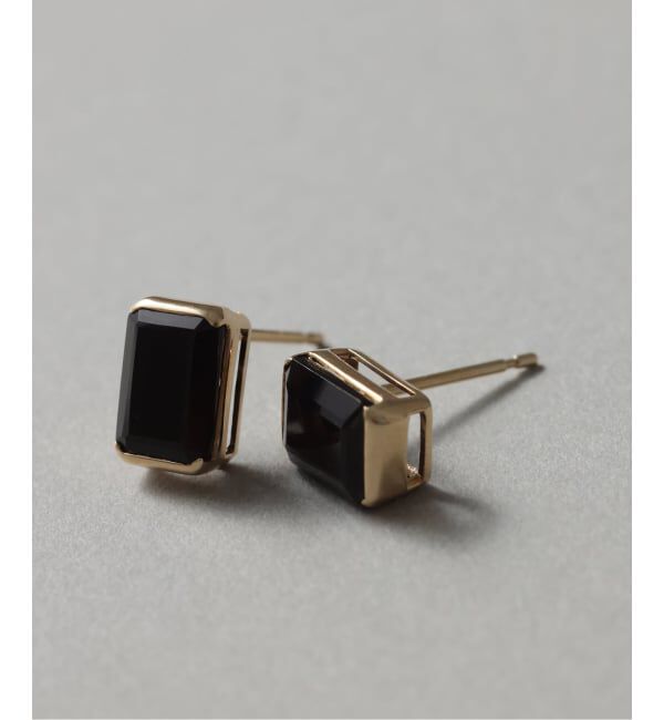 Lilas by Spick&Span「オクタゴンオニキスピアス K10（両耳）」|ピアス|