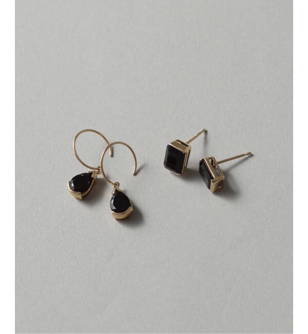 Lilas by Spick&Span「オクタゴンオニキスピアス K10（両耳）」|ピアス|