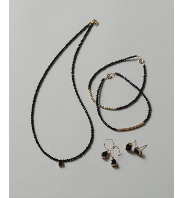 Lilas by Spick&Span「オクタゴンオニキスピアス K10（両耳）」|ピアス|