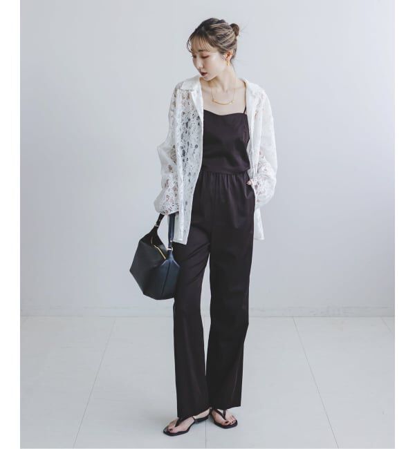 NOBLE「《追加》ボタニカルレースオープンカラーシャツ」|シャツ・ブラウス|