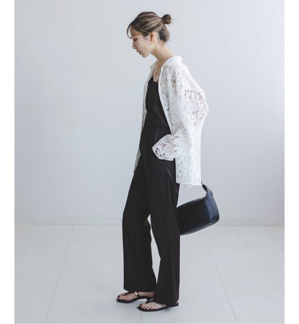 NOBLE「《追加》ボタニカルレースオープンカラーシャツ」|シャツ・ブラウス|