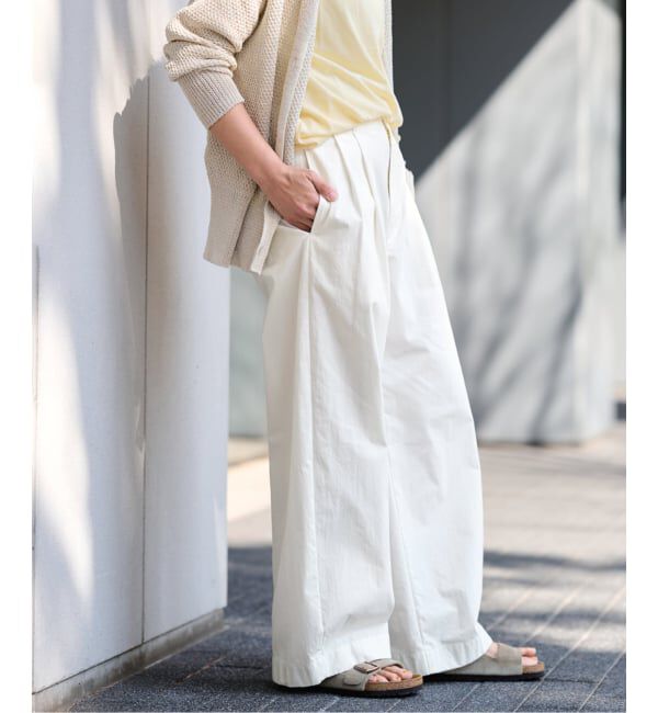 FRAMeWORK「≪洗濯機洗い可≫コットンナイロンタックパンツ」|その他|