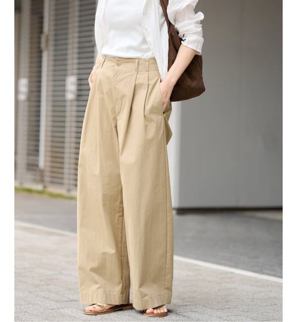 FRAMeWORK「≪洗濯機洗い可≫コットンナイロンタックパンツ」|その他|