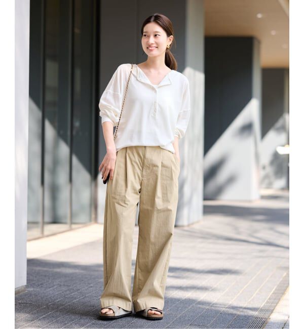 FRAMeWORK「≪洗濯機洗い可≫コットンナイロンタックパンツ」|その他|