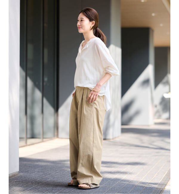 FRAMeWORK「≪洗濯機洗い可≫コットンナイロンタックパンツ」|その他|