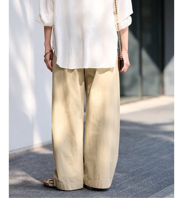 FRAMeWORK「≪洗濯機洗い可≫コットンナイロンタックパンツ」|その他|