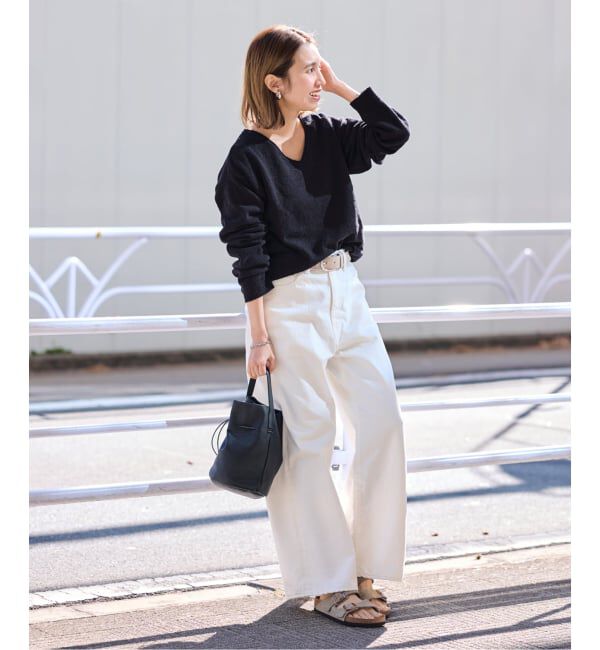 FRAMeWORK「≪WEB限定 / 追加≫カベイトVネックニット 2」|ニット・セーター|