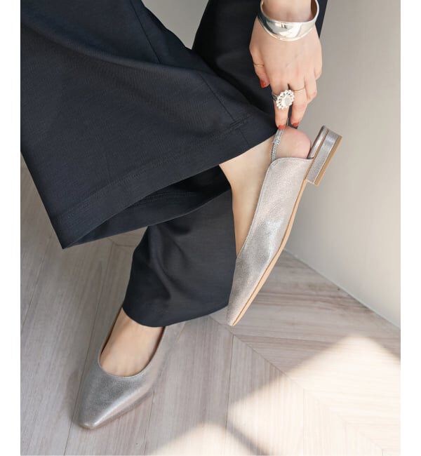 Spick and Span「Spick & Span バックストラップパンプス」|パンプス|シルバー