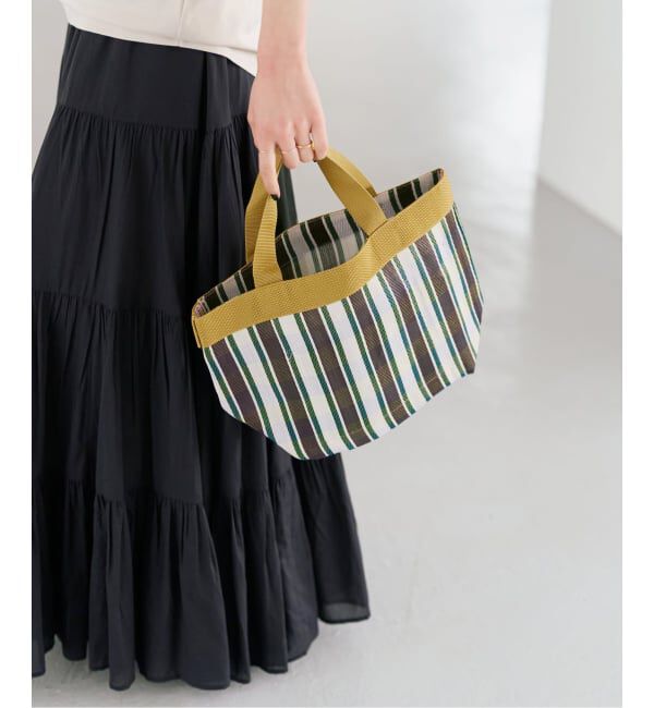 Spick and Span「《予約》ne Quittez pas / ヌキテパ Multi Stripe Mesh Small Bag」|ハンドバッグ|