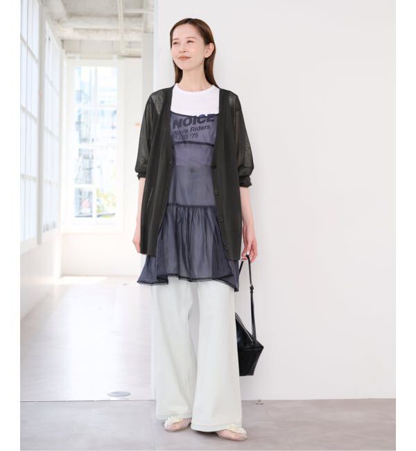 U by SPICK&SPAN「《予約》ウォッシャブルリネンブレンドシアーカーデ」|カーディガン|