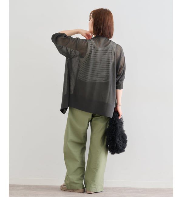 U by SPICK&SPAN「《予約》ウォッシャブルリネンブレンドシアーカーデ」|カーディガン|