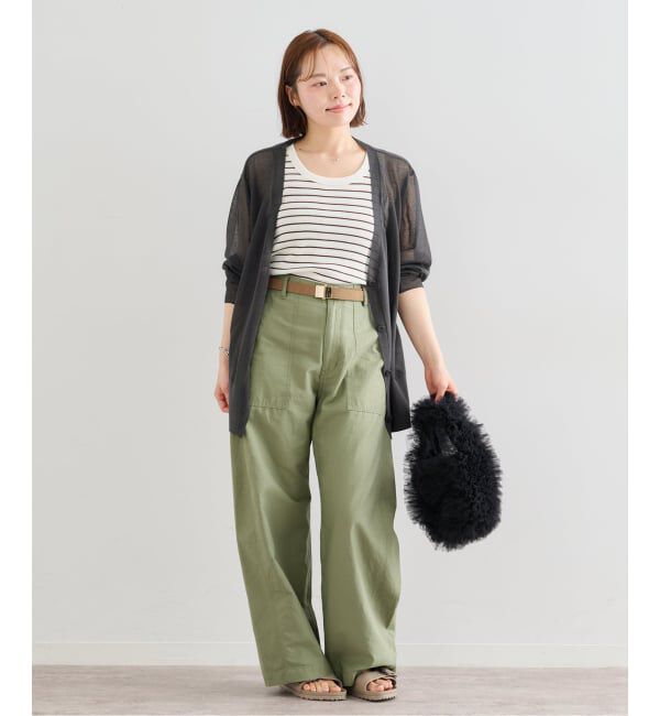 U by SPICK&SPAN「《予約》ウォッシャブルリネンブレンドシアーカーデ」|カーディガン|